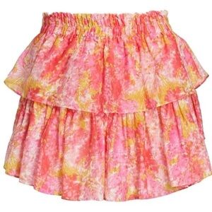 Love Shack Fancy Pink and Green Floral A-line skirt!!